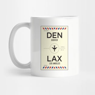 DEN to LAX Airport / Denver to Los Angeles Mug